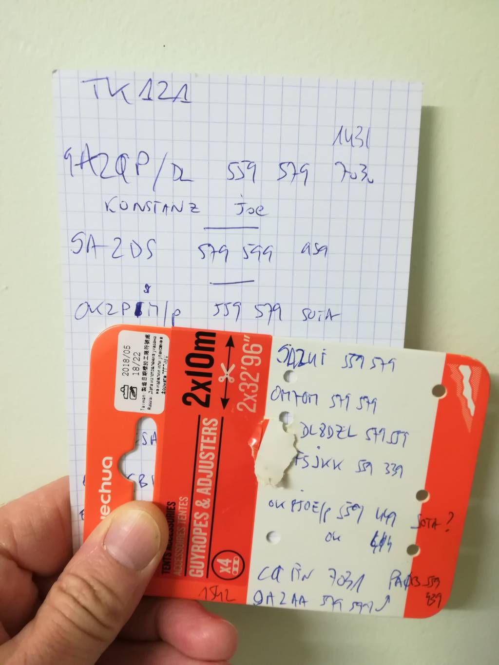SOTA TK121 first log