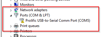 Prolific USB to Serial code 10 error solution 11